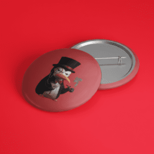 🐧 Botton Oficial Cultura Pop A Rigor - Edição Pinguim Elegante Zangado