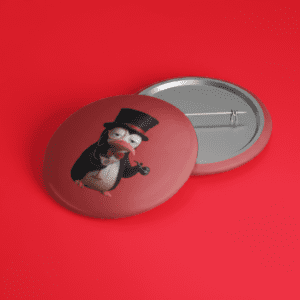 🐧 Botton Oficial Cultura Pop A Rigor - Edição Pinguim Elegante Entediado