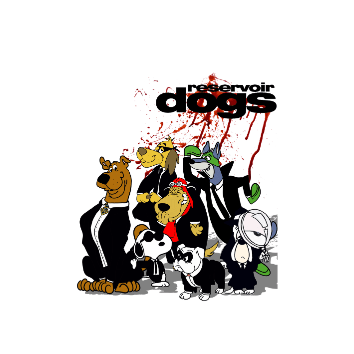 caes de aluguel quentin tarantino Scooby-Doo, Snoopy, Hong Kong Fu, Muttley, Bionicão, Droopy e Bandit